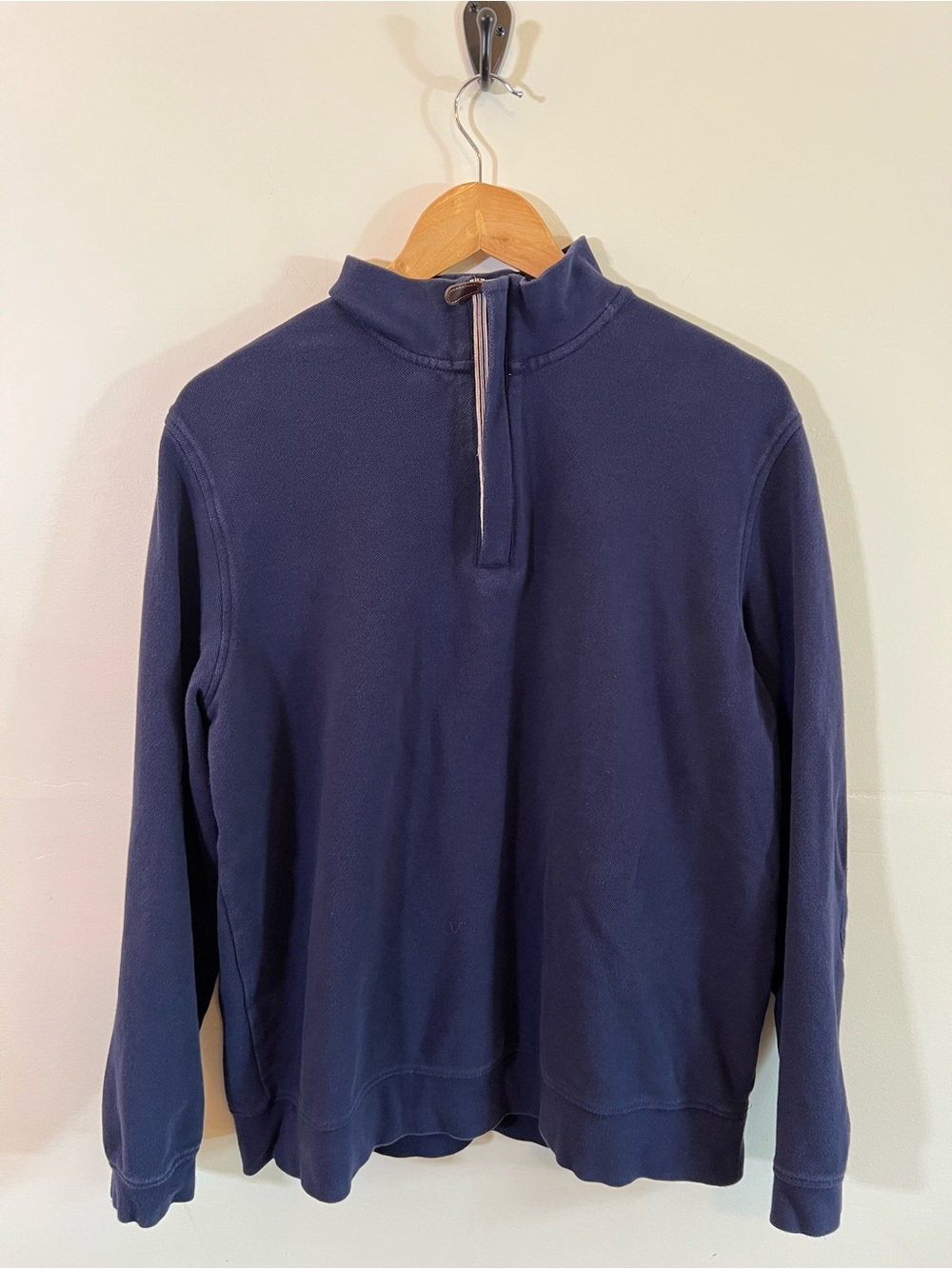 Jos A Bank 1905 Mens Large Quarter Zip Pullover Navy Tailored Fit SweatShirt